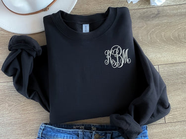 Monogram Embroidered Sweatshirt- Personalized Crewneck- Monogrammed Sweatshirt